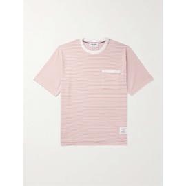 톰브라운 THOM BROWNE Oversized Striped Cotton-Jersey T-Shirt 1647597323594313
