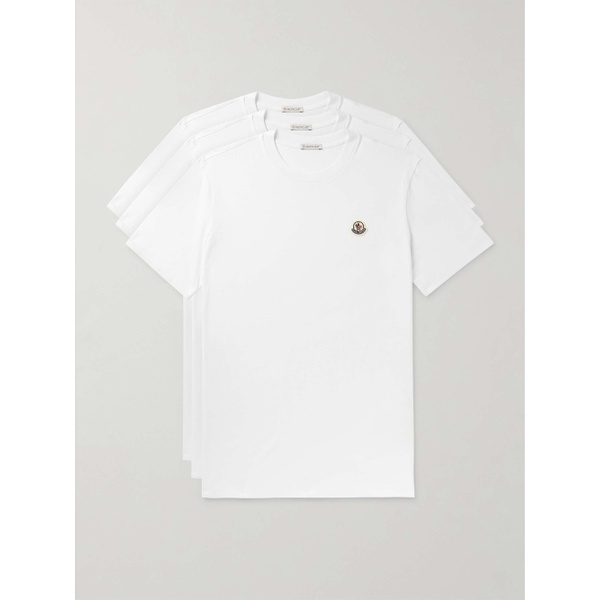 몽클레어 몽클레어 MONCLER Three-Pack Logo-Appliqued Cotton-Jersey T-Shirts 1647597323594712