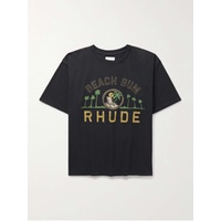 루드 RHUDE Palmera Logo-Print Cotton-Jersey T-Shirt 1647597323606996