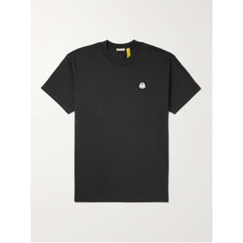 몽클레어 MONCLER GENIUS + 팜엔젤스 Palm Angels Logo-Appliqued Cotton-Jersey T-Shirt 1647597323629091