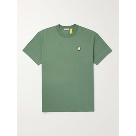 몽클레어 MONCLER GENIUS + 팜엔젤스 Palm Angels Logo-Appliqued Cotton-Jersey T-Shirt 1647597323629094