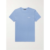 발망 BALMAIN Logo-Flocked Cotton-Jersey T-Shirt 1647597323652244