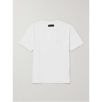 아미리 AMIRI Shotgun Logo-Print Distressed Cotton-Jersey T-Shirt 1647597323692063