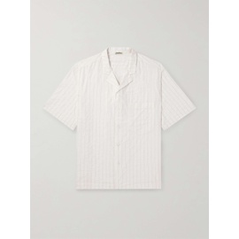 바레나 BARENA Bagolo Camp-Collar Pinstriped Cotton-Poplin Shirt 1647597323793512