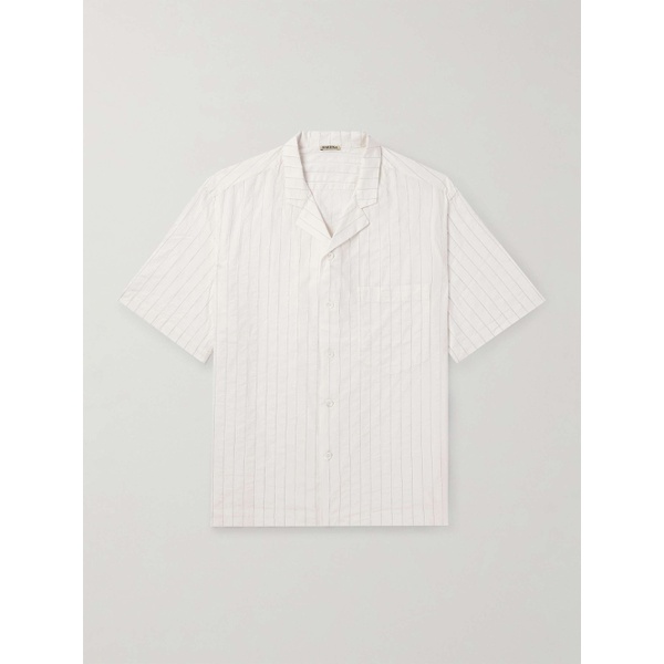  바레나 BARENA Bagolo Camp-Collar Pinstriped Cotton-Poplin Shirt 1647597323793512