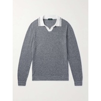 INCOTEX Zanone Cotton-Blend Boucle Polo Shirt 1647597323883478