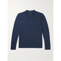 INCOTEX Zanone Garment-Dyed Cotton-Pique Henley T-Shirt 1647597323896860