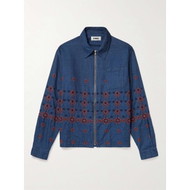 YMC Bowie Embroidered Cotton-Chambray Blouson Jacket 1647597323933918
