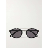 디올 DIOR EYEWEAR Blacksuit R7U Acetate and Silver-Tone Round-Frame Sunglasses 1647597324147496