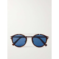 디올 DIOR EYEWEAR Blacksuit R7U Acetate and Silver-Tone Round-Frame Sunglasses 1647597324147504