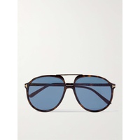 톰포드 TOM FORD EYEWEAR Archie Aviator-Style Tortoiseshell Acetate Sunglasses 1647597324159584