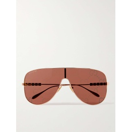 구찌 GUCCI EYEWEAR Aviator-Style Rose Gold-Tone Sunglasses 1647597324193551