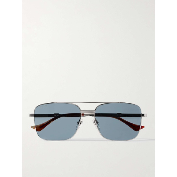 구찌 구찌 GUCCI EYEWEAR Aviator-Style Silver-Tone Sunglasses 1647597324193557
