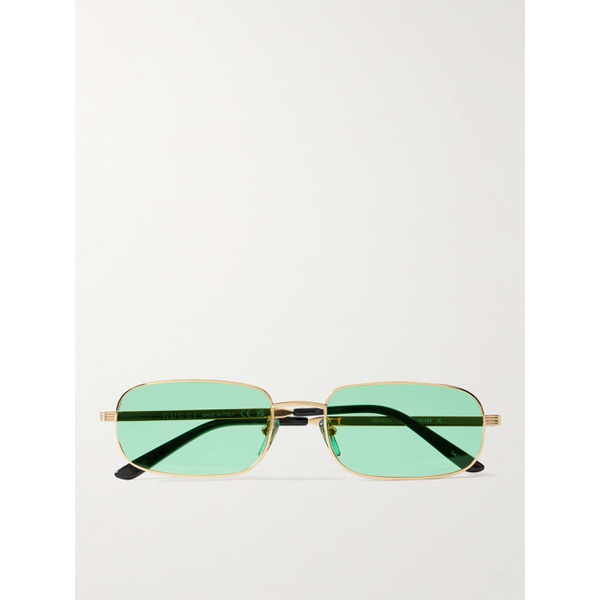 구찌 구찌 GUCCI EYEWEAR Rectangular-Frame Gold-Tone Sunglasses 1647597324193563