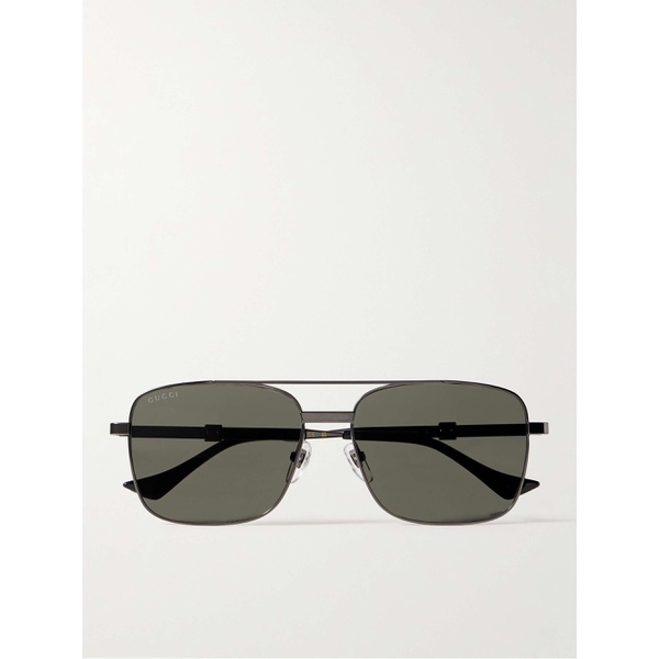 구찌 구찌 GUCCI EYEWEAR Aviator-Style Gunmetal-Tone Sunglasses 1647597324193567