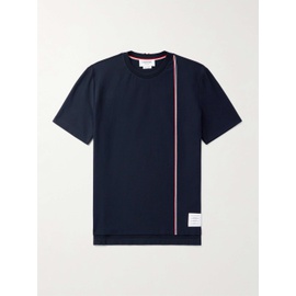 톰브라운 THOM BROWNE Logo-Appliqued Striped Cotton-Jersey T-Shirt 1647597324241603