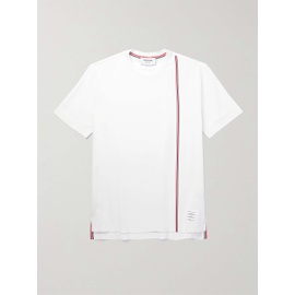 톰브라운 THOM BROWNE Logo-Appliqued Striped Cotton-Jersey T-Shirt 1647597324241618