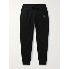 캐나다구스 CANADA GOOSE Black Label Huron Tapered Logo-Appliqued Cotton-Jersey Sweatpants 1647597324326856