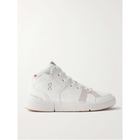 ON + Roger Federer The Roger Clubhouse Mid Faux Leather, Mesh and Faux Suede Sneakers 1647597324477435