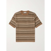 MR P. Striped Crochet-Knit Cotton T-Shirt 1647597324609170