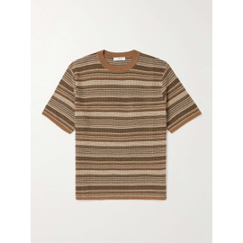 MR P. Striped Crochet-Knit Cotton T-Shirt 1647597324609170
