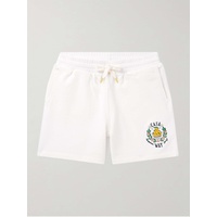 카사블랑카 CASABLANCA Casa Way Straight-Leg Logo-Embroidered Cotton-Jersey Drawstring Shorts 1647597324616243
