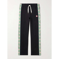 카사블랑카 CASABLANCA Laurel Tapered Appliqued Cotton-Jersey Sweatpants 1647597324616247