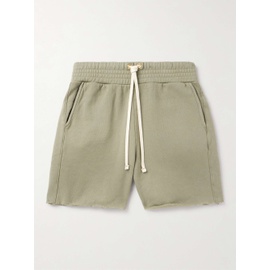 LES TIEN Straight-Leg Garment-Dyed Cotton-Jersey Drawstring Shorts 1647597324629496
