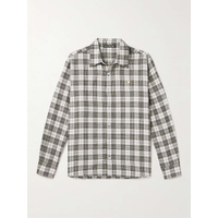 아크네 스튜디오 ACNE STUDIOS Logo-Appliqued Checked Cotton-Flannel Shirt 1647597324634415