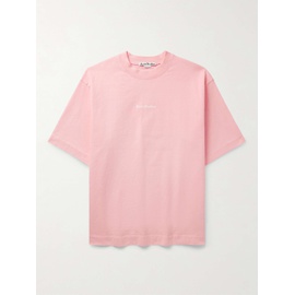 아크네 스튜디오 ACNE STUDIOS Extorr Logo-Flocked Garment-Dyed Cotton-Jersey T-Shirt 1647597324634427