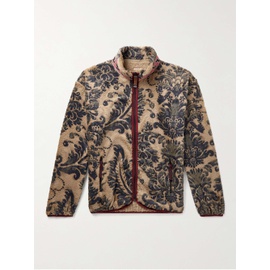 KAPITAL Jacquard-Trimmed Printed Fleece Jacket 1647597325373063