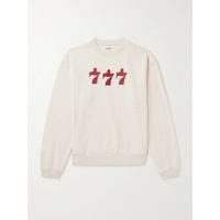 KAPITAL Lucky Battery Bird Printed Cotton-Jersey Sweatshirt 1647597325373172