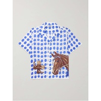 보디 BODE Jockey Dot Camp-Collar Printed Cotton-Voile Shirt 1647597326794145