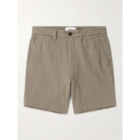 MR P. Slim-Fit Straight-Leg Stretch-Cotton Seersucker Shorts 1647597327150591
