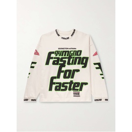 RRR123 Fasting for Faster Oversized Printed Appliqued Cotton-Jersey Sweatshirt 1647597327285280