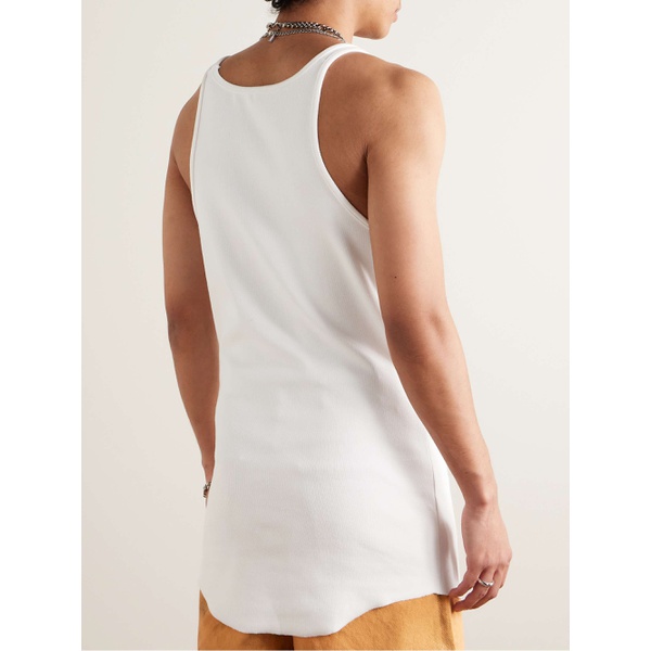  RRR123 When in Corinth Slim-Fit Logo-Appliqued Ribbed Cotton-Jersey Tank Top 1647597327285292