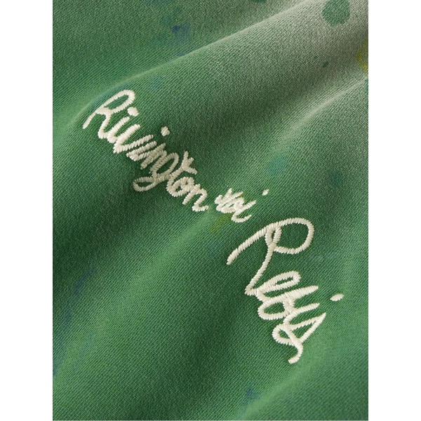  RRR123 Gym Bag Logo-Embroidered Paint-Splattered Cotton-Jersey Hoodie 1647597327289625