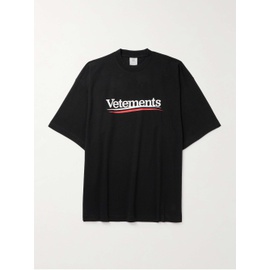 베트멍 VETEMENTS Oversized Logo-Print Cotton-Jersey T-Shirt 1647597327401159
