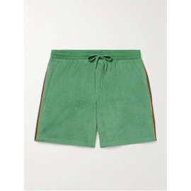 폴스미스 PAUL SMITH Straight-Leg Webbing-Trimmed Cotton-Blend Terry Drawstring Shorts 1647597327655293