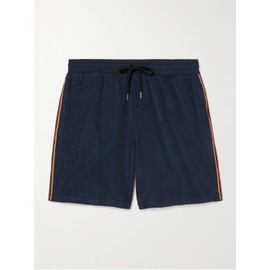 폴스미스 PAUL SMITH Straight-Leg Webbing-Trimmed Cotton-Blend Terry Drawstring Shorts 1647597327655299