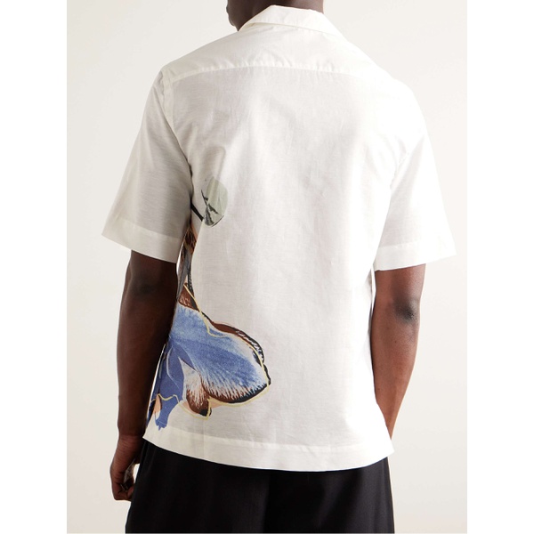  폴스미스 PAUL SMITH Convertible-Collar Printed Linen and Cotton-Blend Shirt 1647597327656151