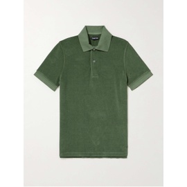 톰포드 TOM FORD Logo-Embroidered Cotton-Blend Terry Polo Shirt 1647597327716146