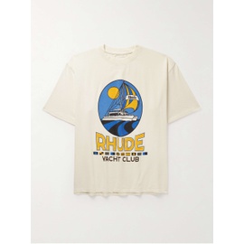 루드 RHUDE Yacht Club Logo-Print Cotton-Jersey T-Shirt 1647597327768120