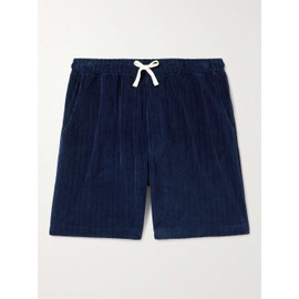 OLIVER SPENCER Weston Straight-Leg Ribbed Organic Cotton-Blend Terry Drawstring Shorts 1647597327819534