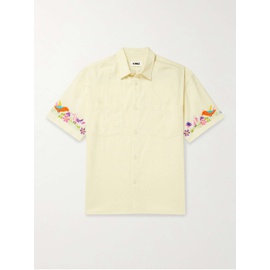 YMC Mitchum Embroidered Cotton and Linen-Blend Shirt 1647597327859962