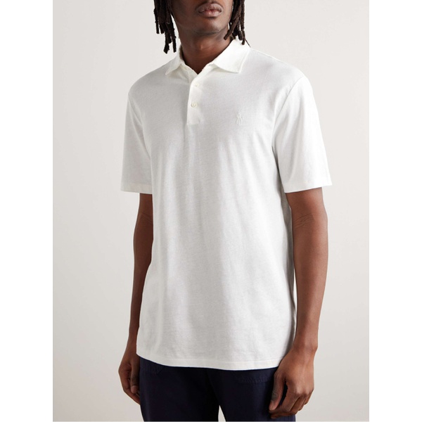 폴로랄프로렌 폴로 랄프 로렌 Polo RALPH LAUREN Logo-Embroidered Cotton and Linen-Blend Polo Shirt 1647597328478321