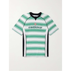 카사블랑카 CASABLANCA Slim-Fit Logo-Detailed Striped Cotton T-Shirt 1647597328571638