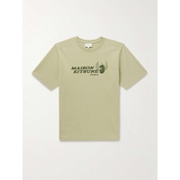 MAISON KITSUNEE Racing Wheels Logo-Print Cotton-Jersey T-Shirt 1647597328581825