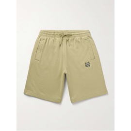 MAISON KITSUNEE Straight-Leg Logo-Appliqued Cotton-Jersey Drawstring Shorts 1647597328581835