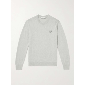 MAISON KITSUNEE Slim-Fit Logo-Appliqued Wool Sweater 1647597328581942